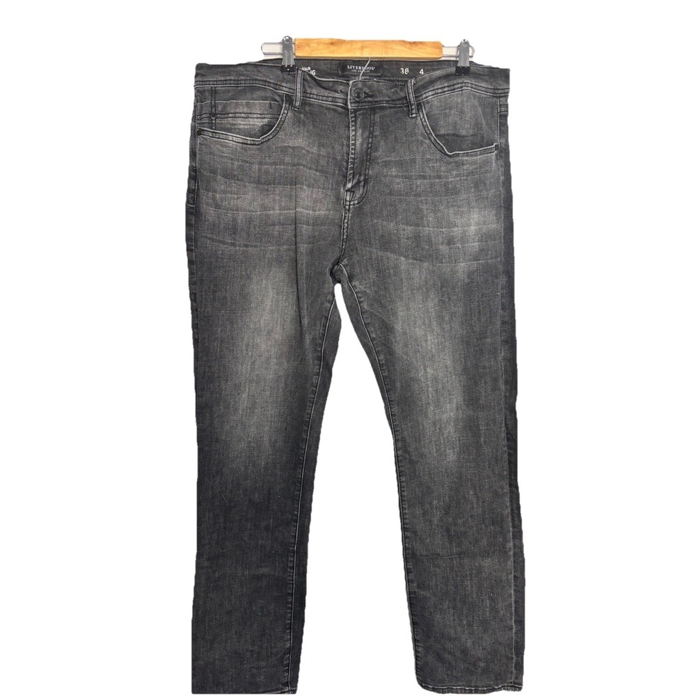 Liverpool Los Angeles Jeans Men's 38x34 Ghost Gray Regent Relaxed Straight